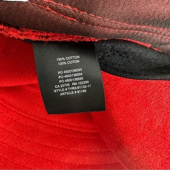 Aritzia TNA Womens Logo Embroidered Cotton Bucket Hat Sz S/M Red French Terry - Picture 8 of 8
